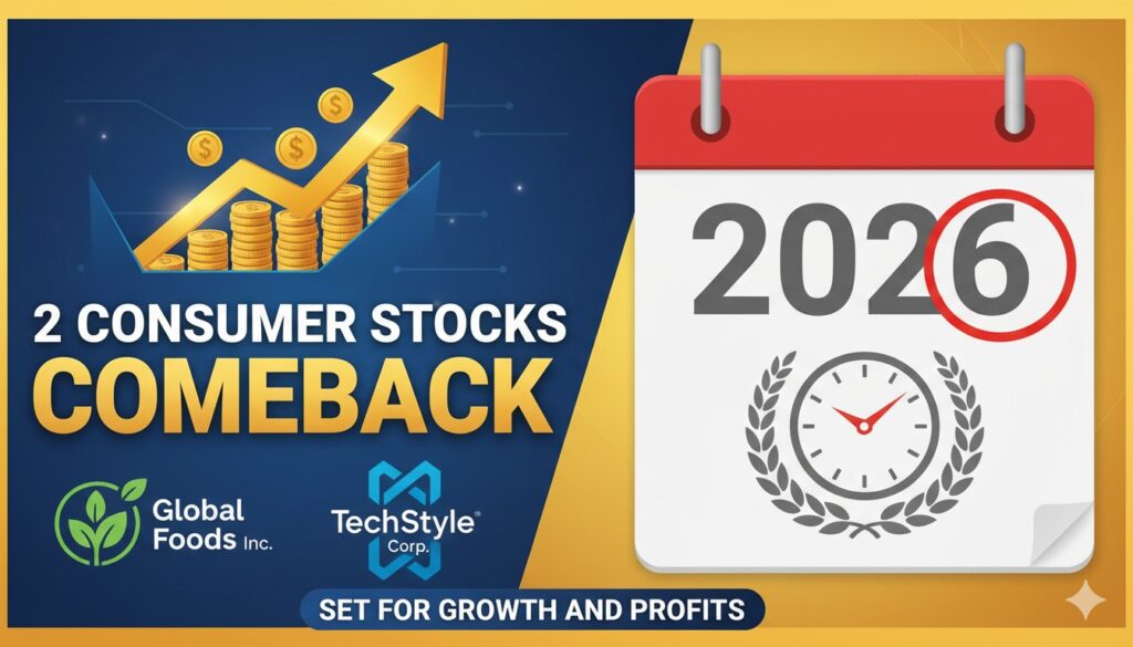 Two stock charts showing upward trends for consumer companies