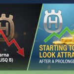 Husqvarna stock performance chart after price decline