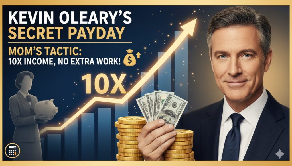 Kevin O’Leary discussing his mother’s disciplined investment approach to building wealth through consistent paycheck savings and dividend reinvestment