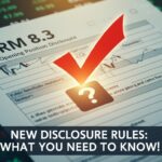 Illustration of a UK Takeover Panel Form 8.3 disclosure document highlighting key sections for interests and dealings in securities.