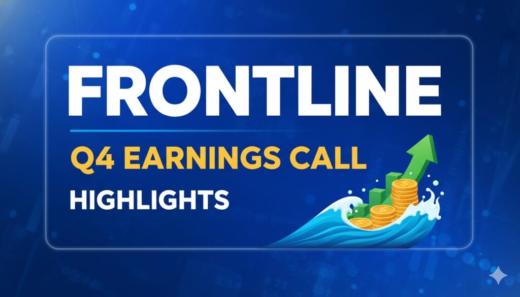 Frontline plc tanker ship sailing on open ocean representing Q4 2025 strong earnings performance