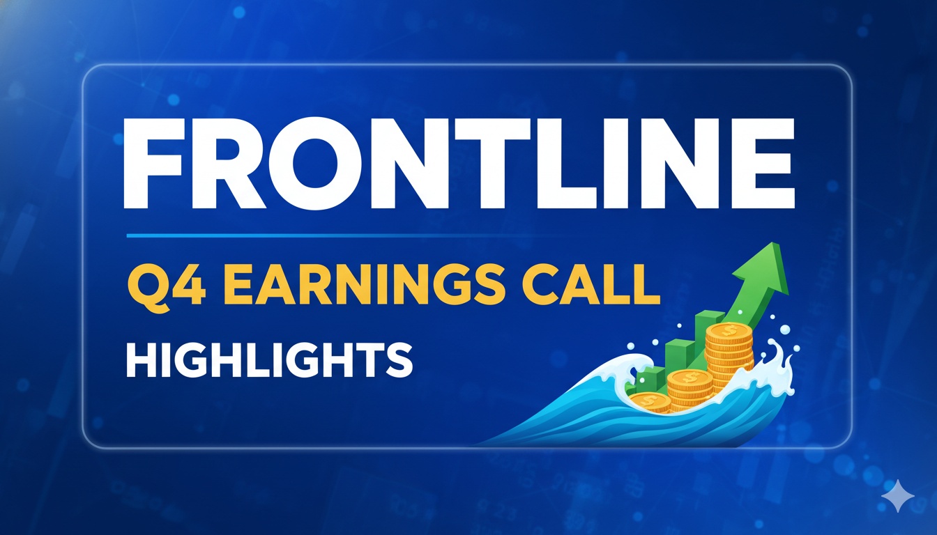 Frontline plc tanker ship sailing on open ocean representing Q4 2025 strong earnings performance