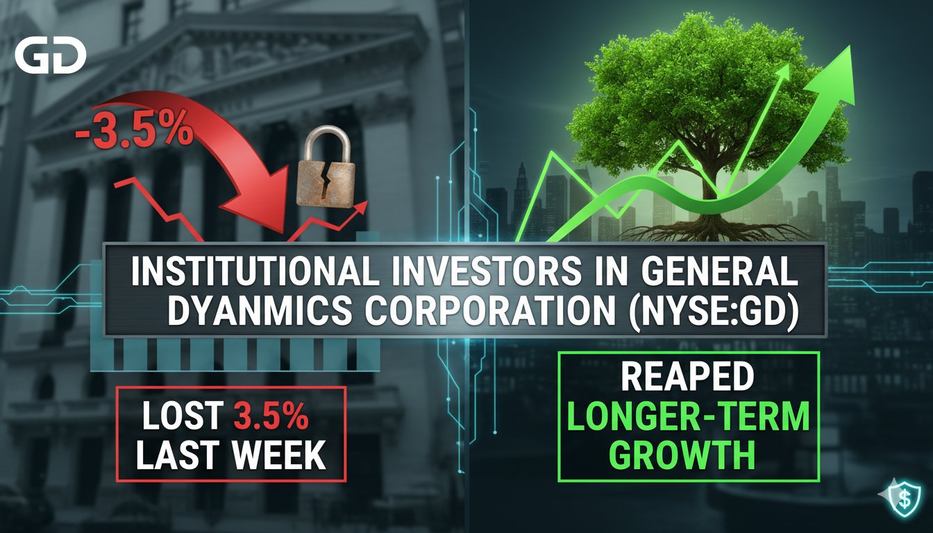 General Dynamics Corporation NYSE:GD stock chart showing recent price movement and institutional ownership trends