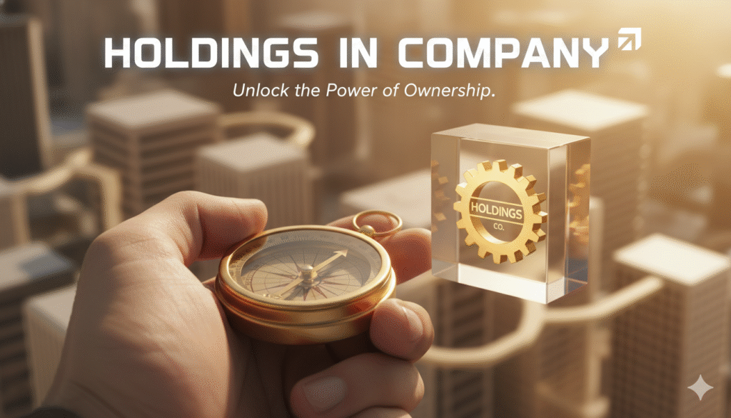 Illustration of a shareholder notification document with percentage thresholds and company share icons representing major holdings disclosure.