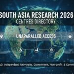 Comprehensive directory book cover representing South Asia Research Centres Directory 2026, highlighting research institutions across India, Pakistan, Bangladesh, and other countries.