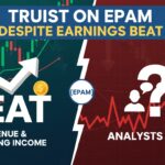 Stock chart and analyst notes highlighting EPAM Systems share price movement after Q4 earnings beat and Truist price target reduction.